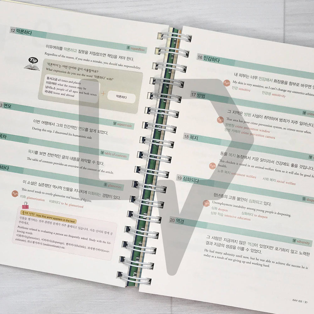 TOPIK in 30 days Advanced Vocabulary - Life Pattern Korea