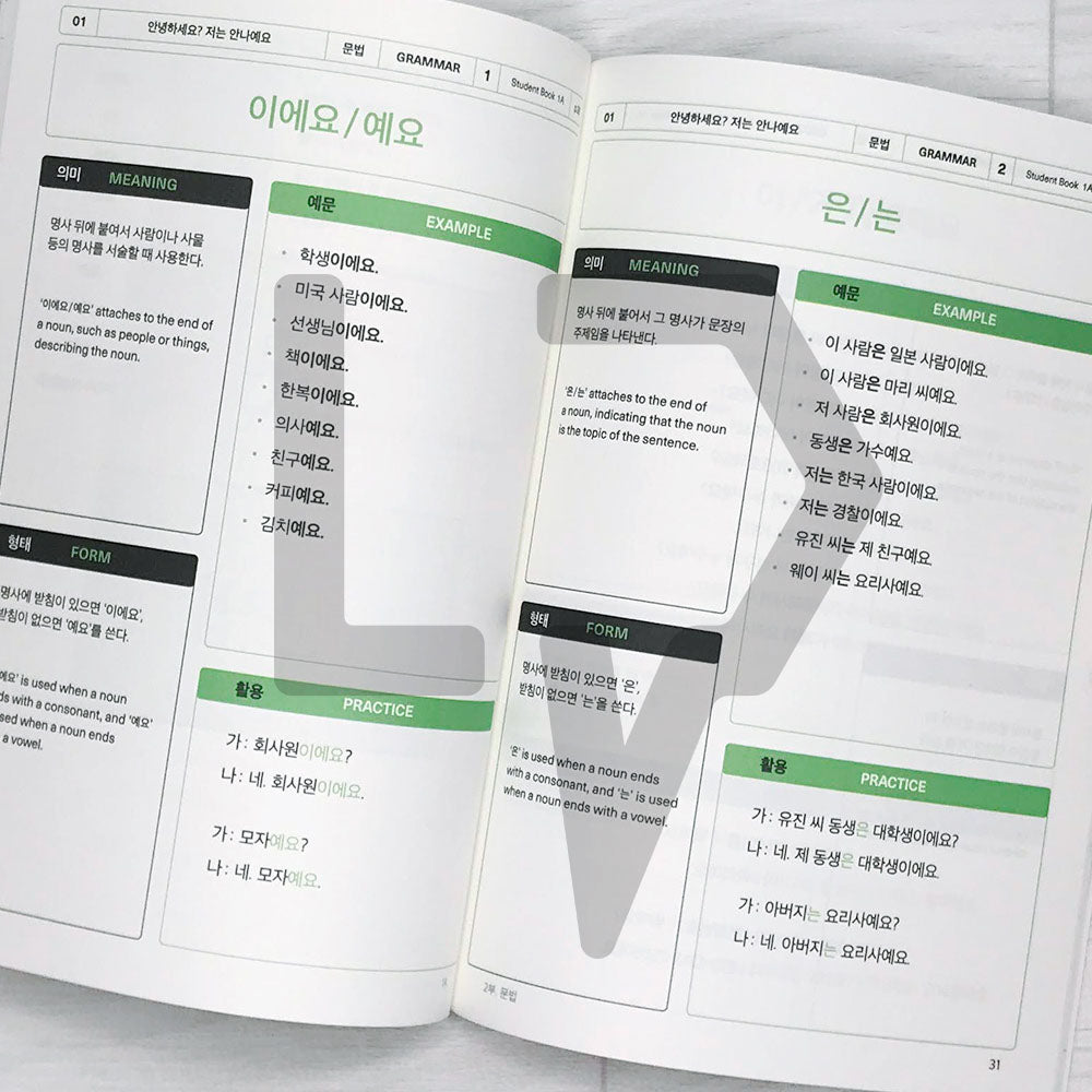 Sejong Korean Vocabulary & Grammar Book 세종한국어 어휘 표현과 문법 1A (2022 Editi ...