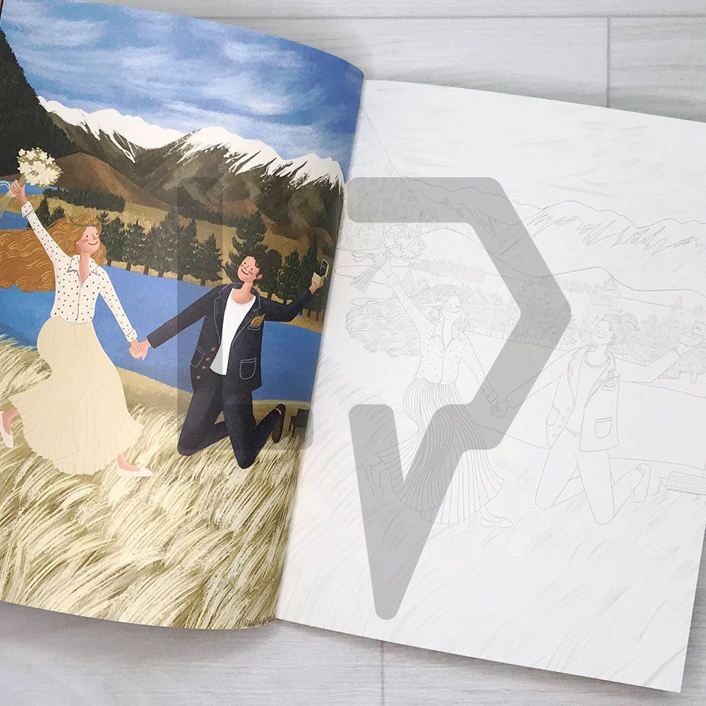 Happiness, Coloring Book by Drawing Prairie 드로잉프레리 컬러링북, 해피니스 - Life Pattern Korea