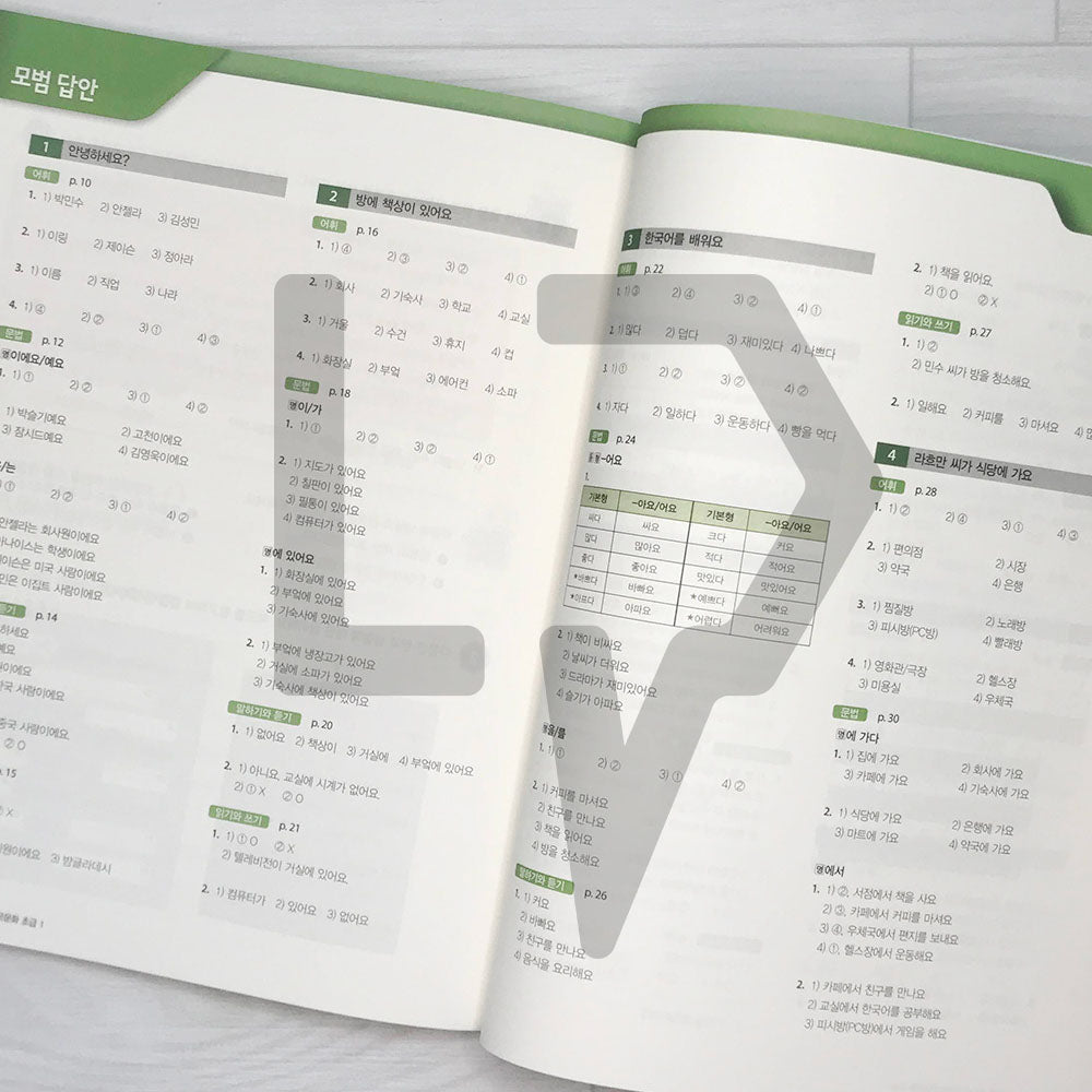 KIIP Korean Language and Culture Beginning Level 1 Workbook 한국어와 한국문화 초급 1 익힘책