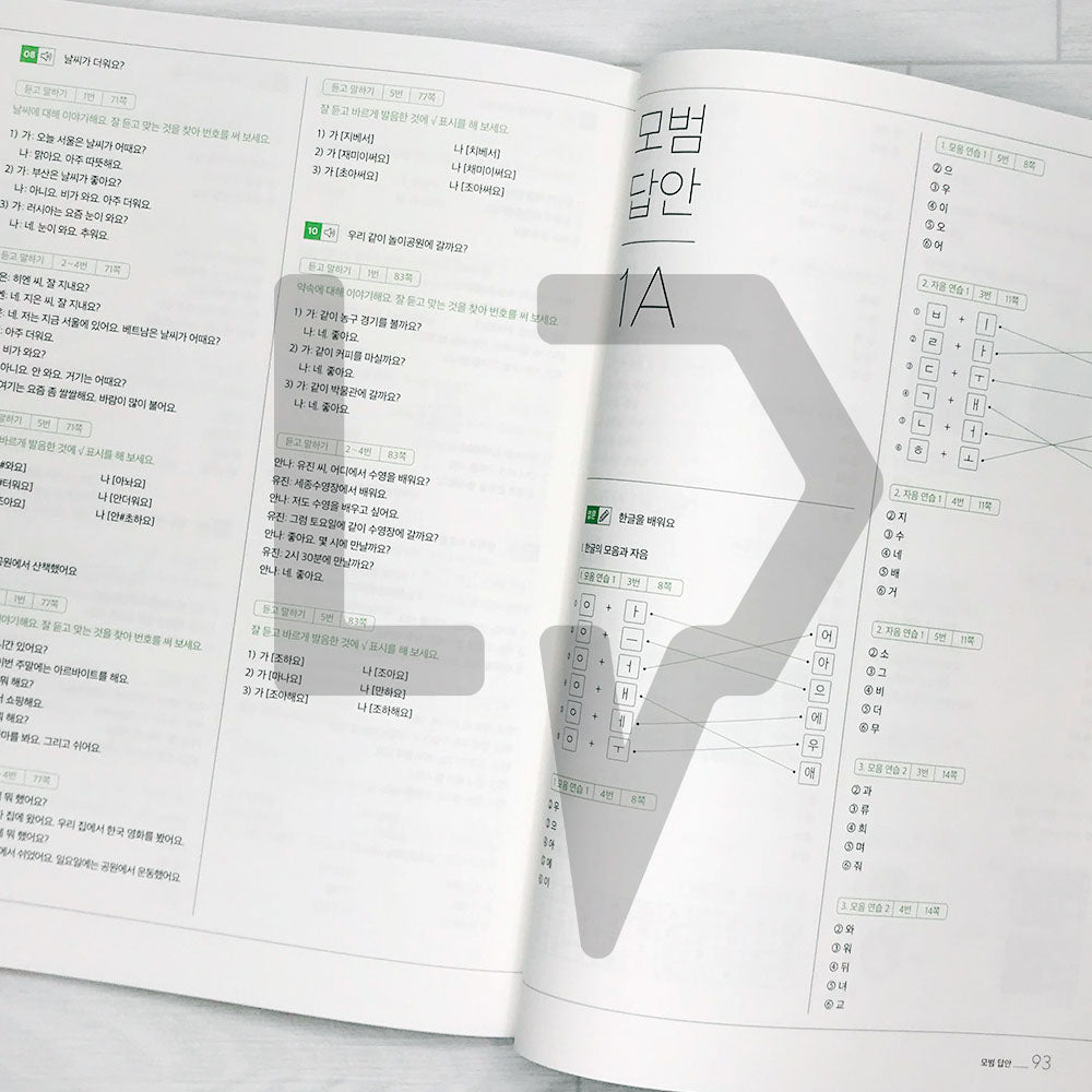 Sejong Korean Workbook 세종한국어 익힘책 1A (2022 Edition)